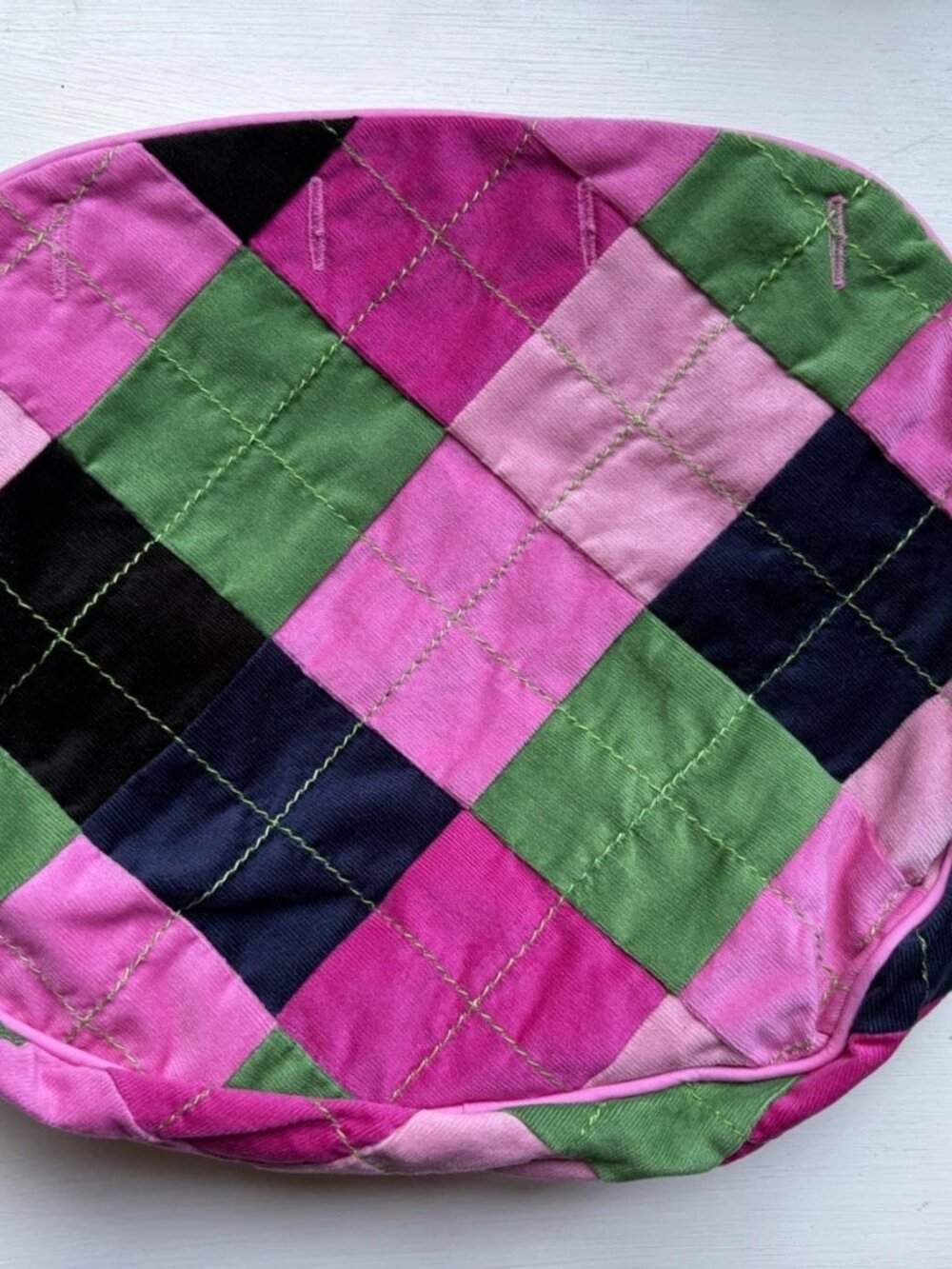 NWOT Lilly Pulitzer Bermuda Bag Corduroy Argyle Reversible Cover
